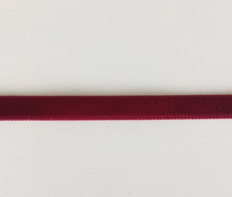 Fløyelsbånd 9 mm mørk rød
