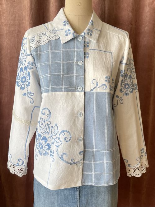 Hovedbilde X SOLGT Skjortejakke Blå og ...