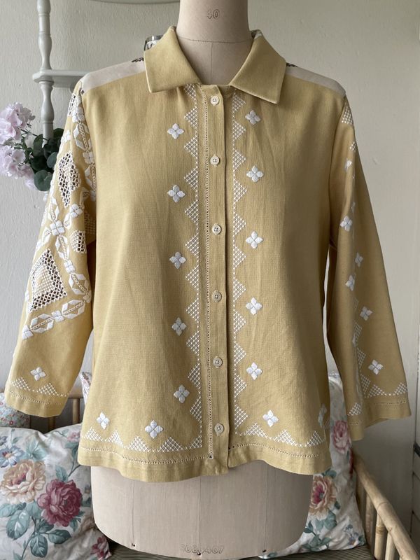 X SOLGT Skjortejakke strågul Hardanger